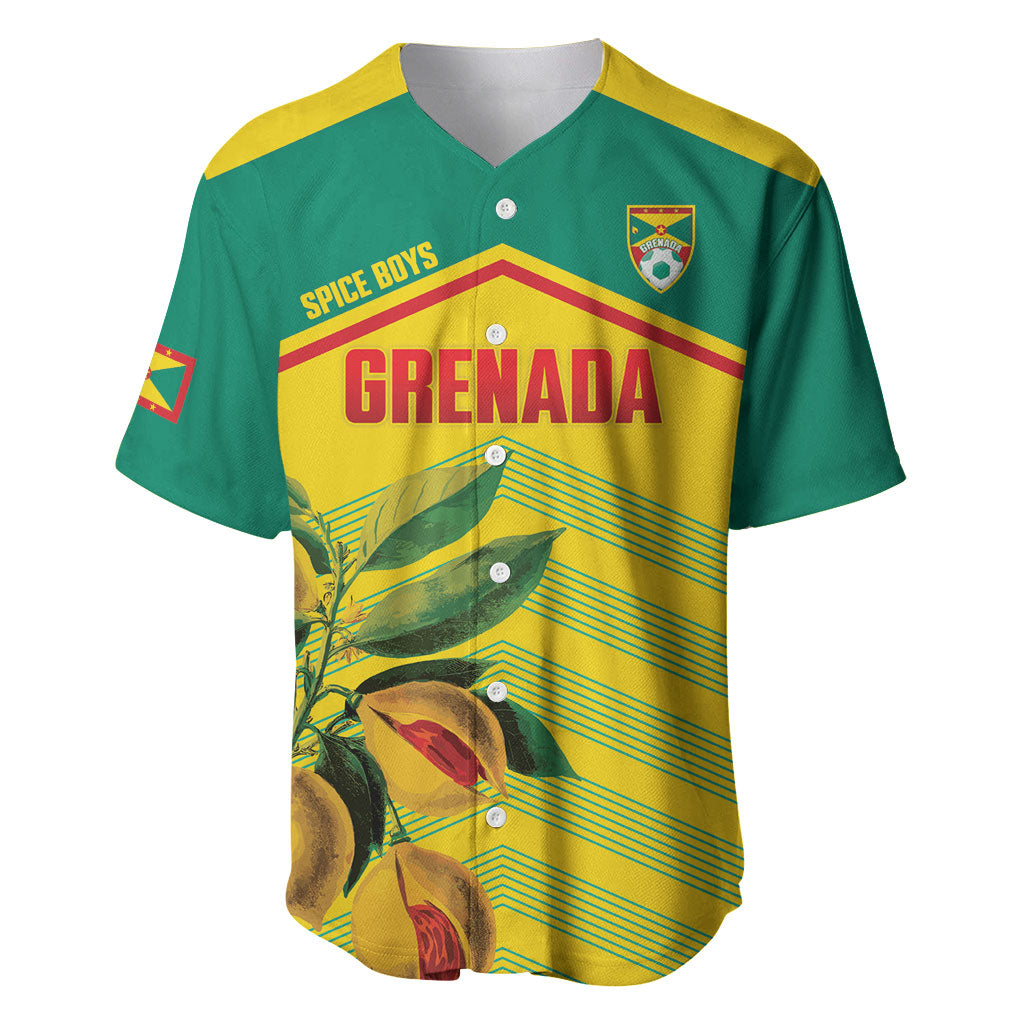 Grenada Football 2026 Custom Baseball Jersey Go Spice Boys Nutmeg Yellow Version