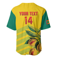 Grenada Football 2026 Custom Baseball Jersey Go Spice Boys Nutmeg Yellow Version