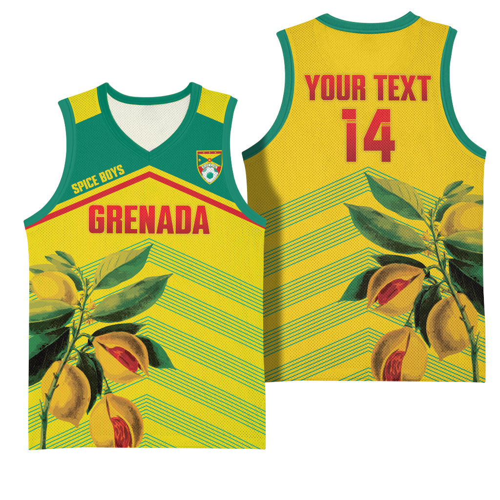 Grenada Football 2026 Custom Basketball Jersey Go Spice Boys Nutmeg Yellow Version