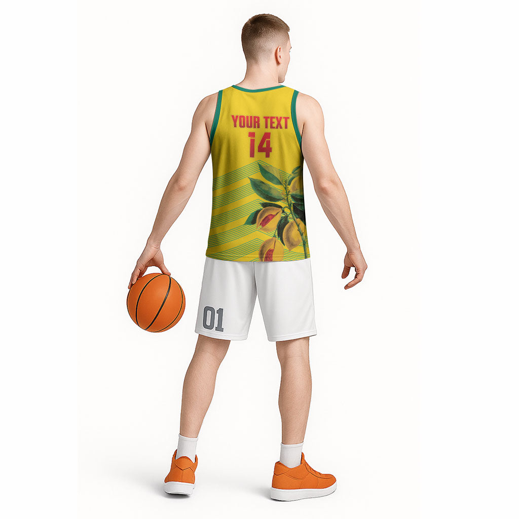 Grenada Football 2026 Custom Basketball Jersey Go Spice Boys Nutmeg Yellow Version