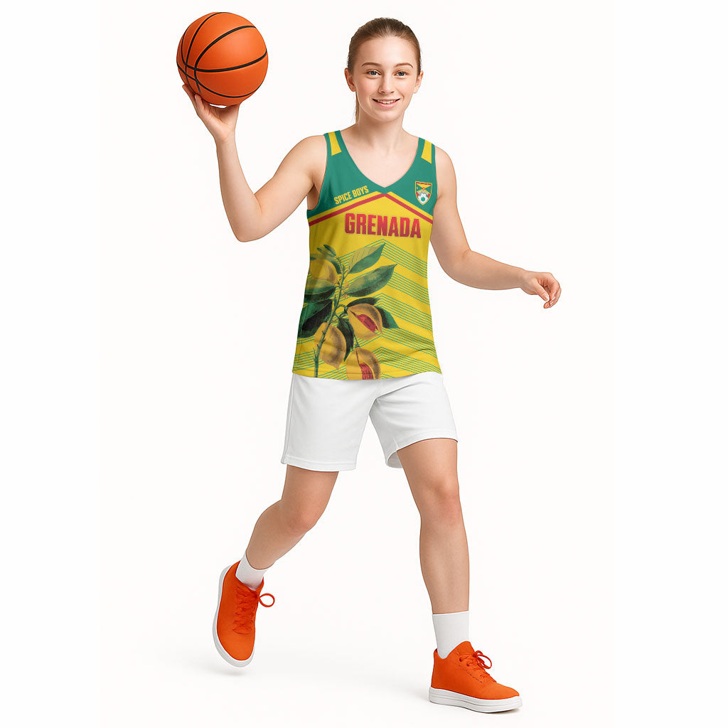 Grenada Football 2026 Custom Basketball Jersey Go Spice Boys Nutmeg Yellow Version