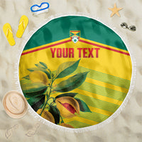 Grenada Football 2026 Custom Beach Blanket Go Spice Boys Nutmeg Yellow Version