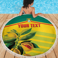 Grenada Football 2026 Custom Beach Blanket Go Spice Boys Nutmeg Yellow Version