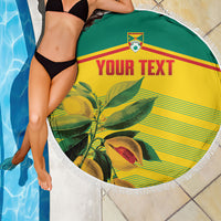 Grenada Football 2026 Custom Beach Blanket Go Spice Boys Nutmeg Yellow Version