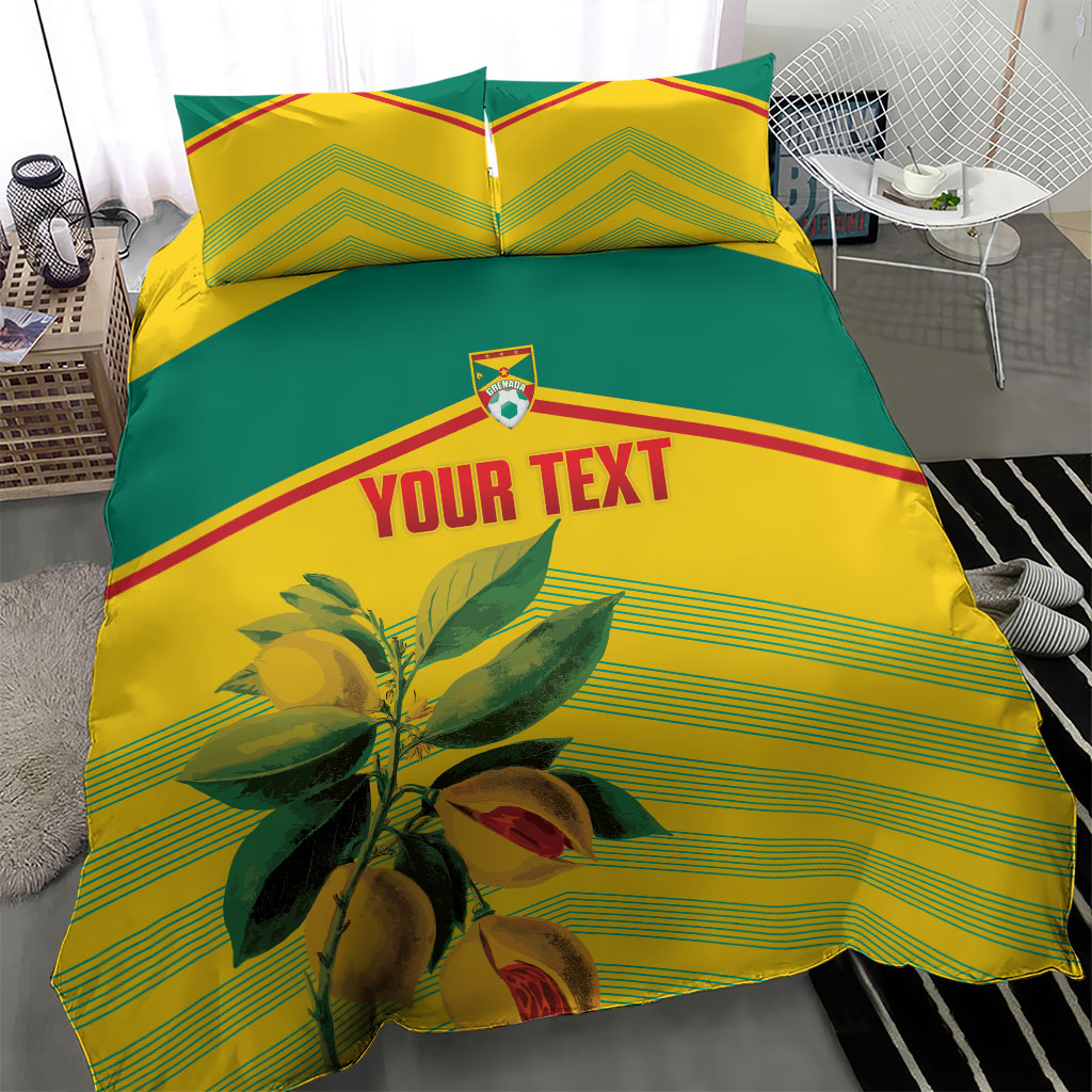 Grenada Football 2026 Custom Bedding Set Go Spice Boys Nutmeg Yellow Version