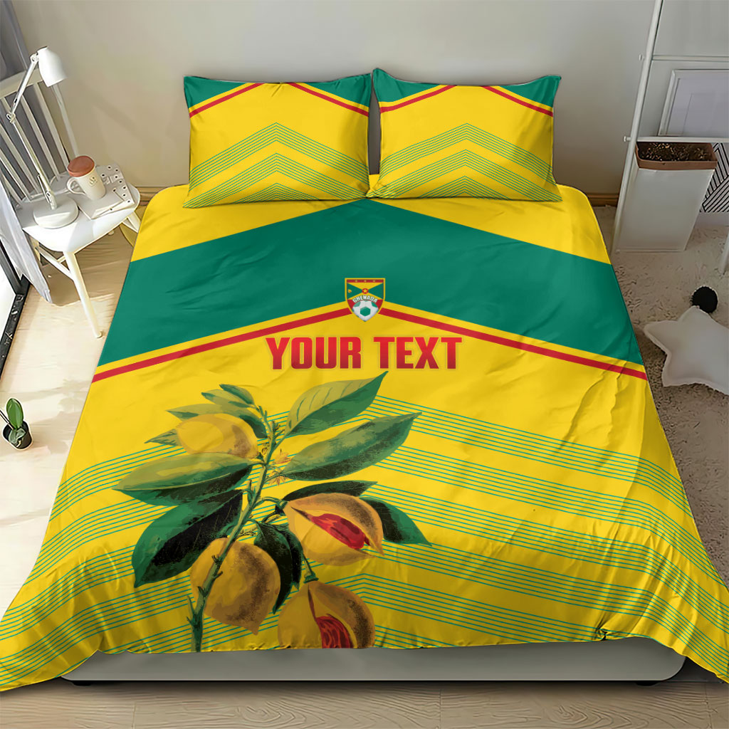 Grenada Football 2026 Custom Bedding Set Go Spice Boys Nutmeg Yellow Version