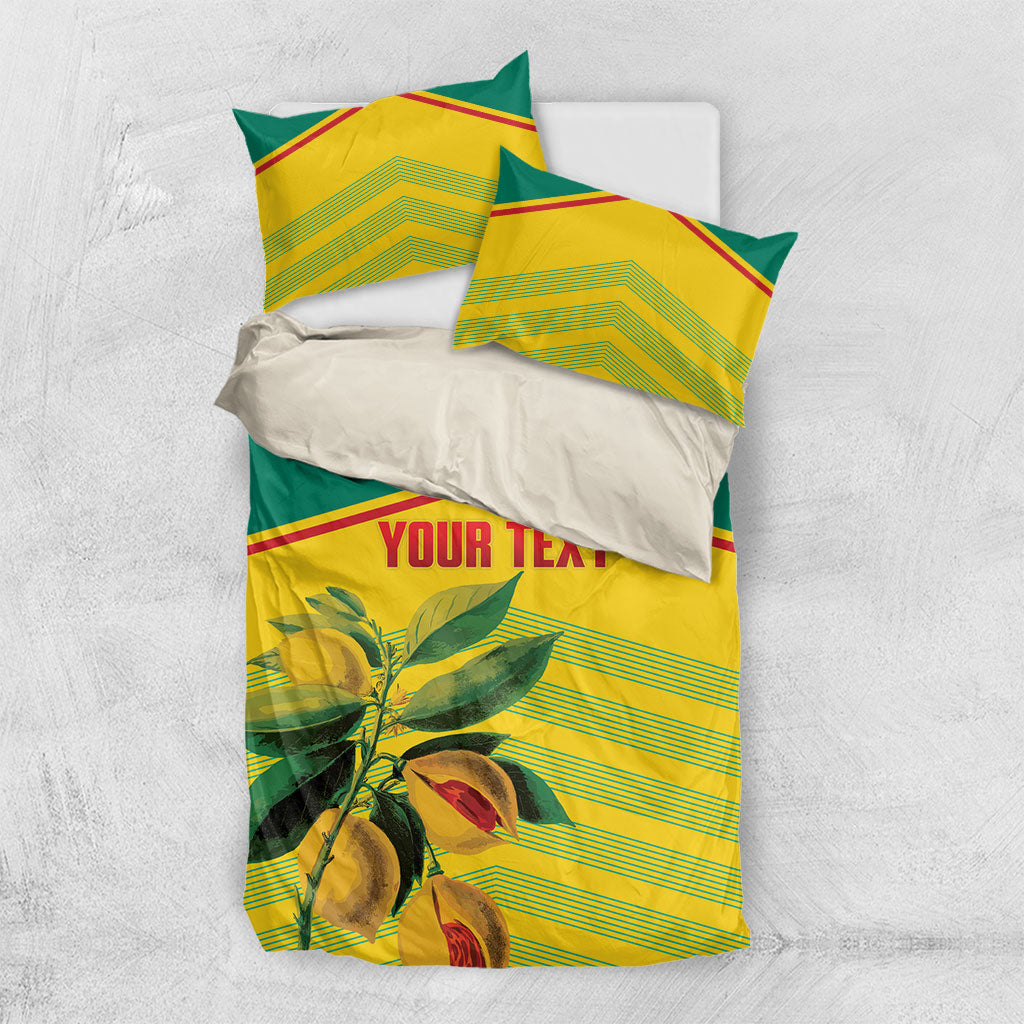 Grenada Football 2026 Custom Bedding Set Go Spice Boys Nutmeg Yellow Version