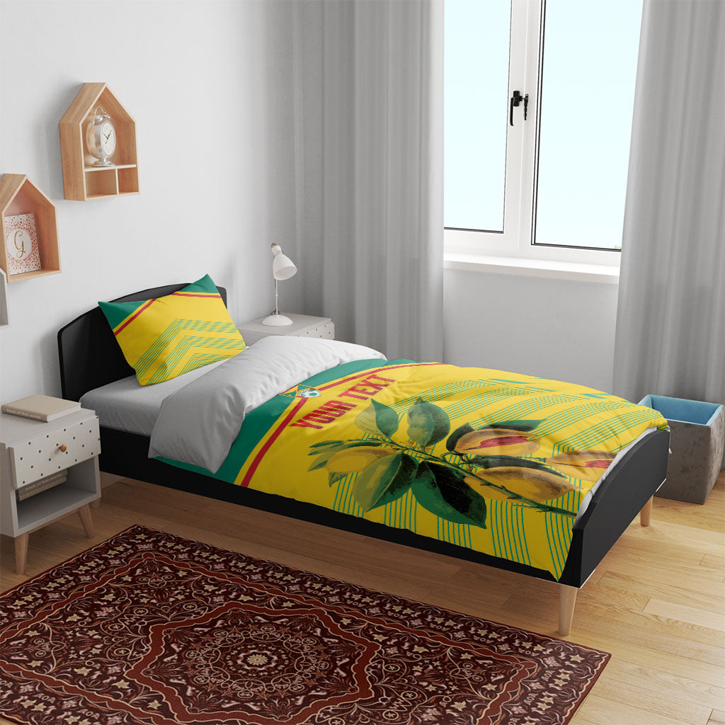 Grenada Football 2026 Custom Bedding Set Go Spice Boys Nutmeg Yellow Version