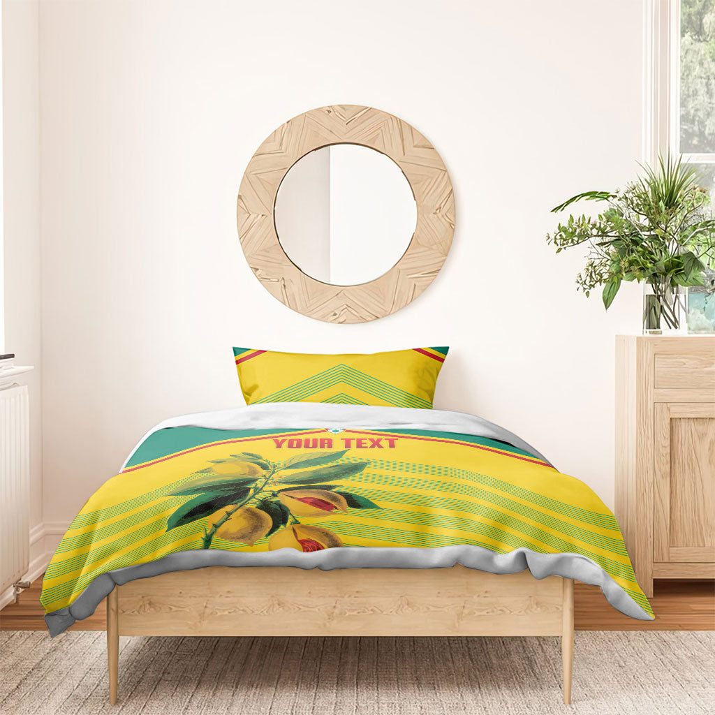 Grenada Football 2026 Custom Bedding Set Go Spice Boys Nutmeg Yellow Version