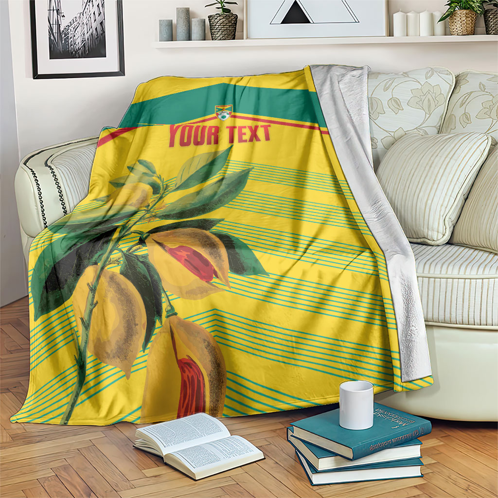 Grenada Football 2026 Custom Blanket Go Spice Boys Nutmeg Yellow Version