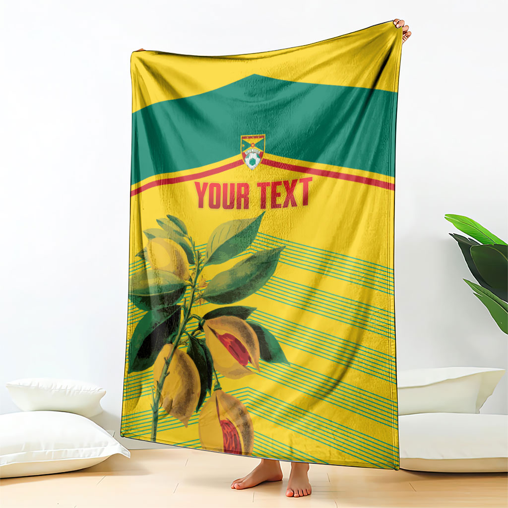 Grenada Football 2026 Custom Blanket Go Spice Boys Nutmeg Yellow Version
