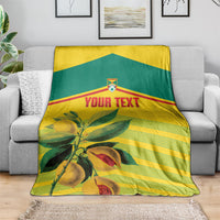 Grenada Football 2026 Custom Blanket Go Spice Boys Nutmeg Yellow Version