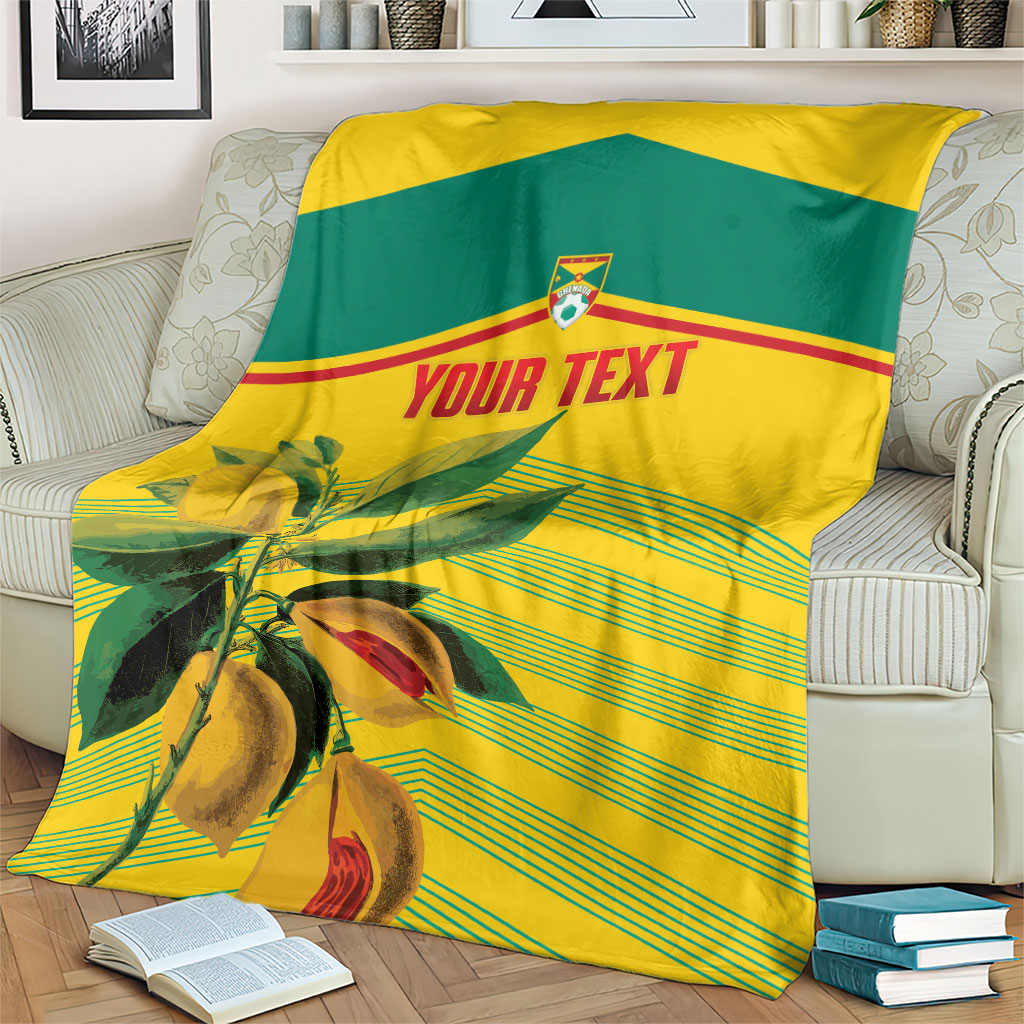Grenada Football 2026 Custom Blanket Go Spice Boys Nutmeg Yellow Version