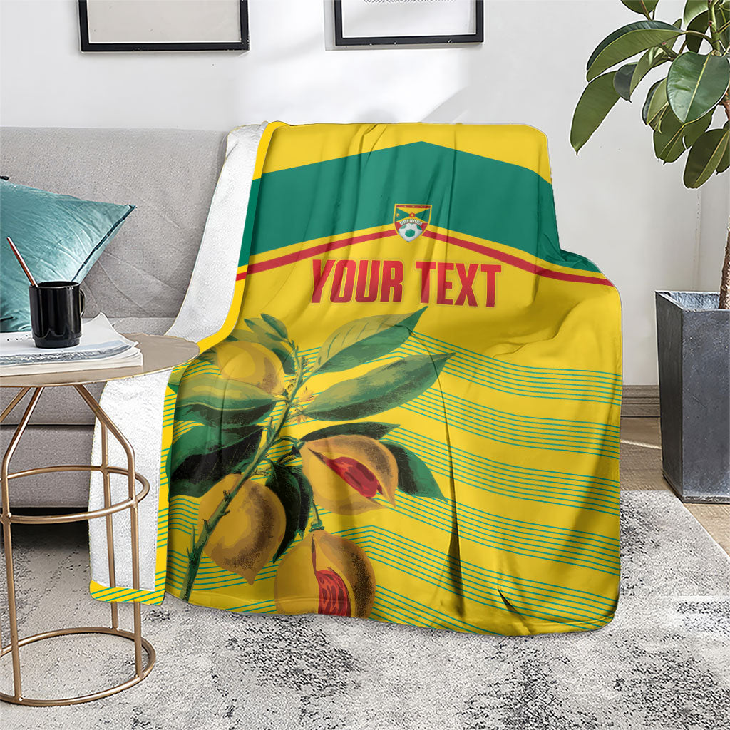 Grenada Football 2026 Custom Blanket Go Spice Boys Nutmeg Yellow Version