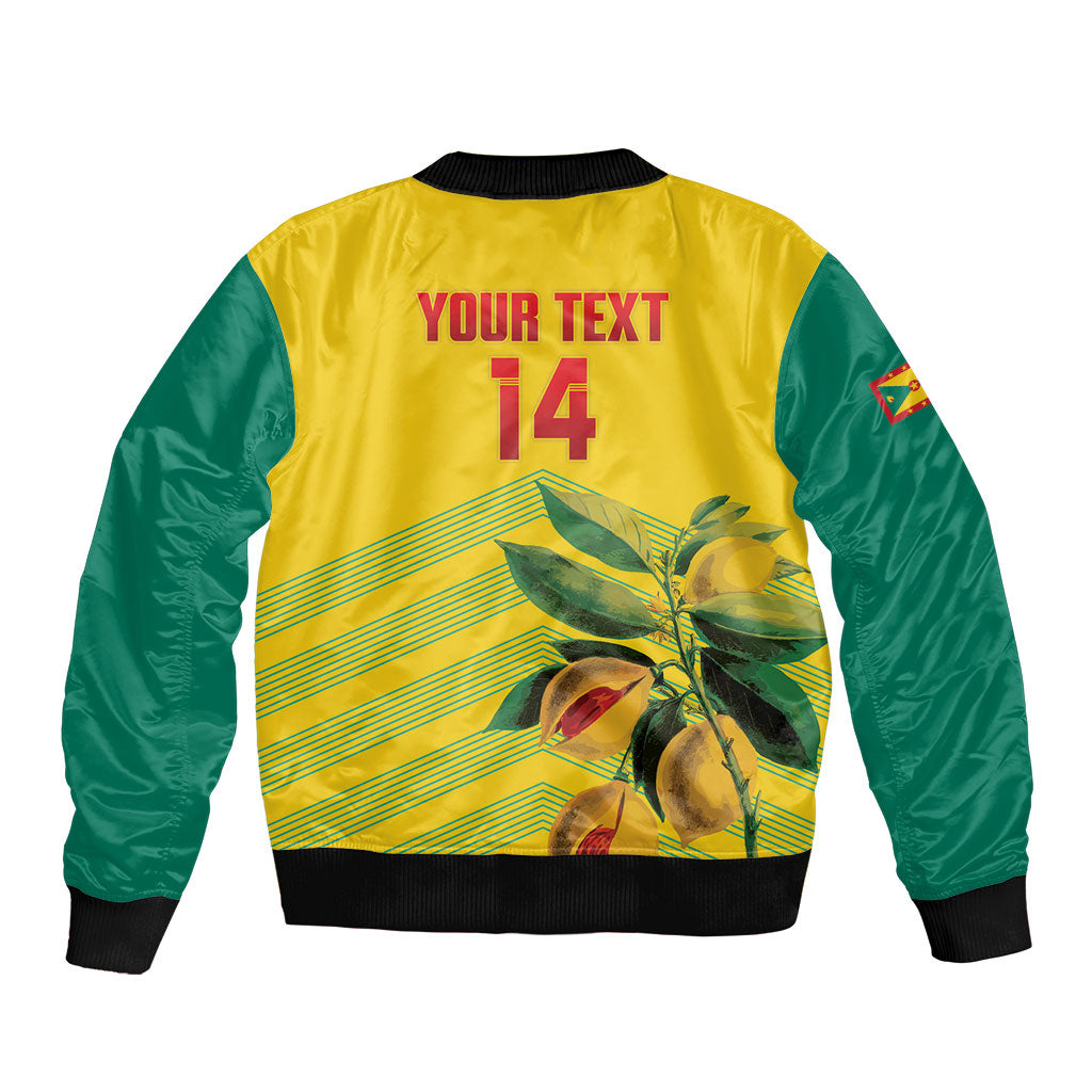 Grenada Football 2026 Custom Bomber Jacket Go Spice Boys Nutmeg Yellow Version