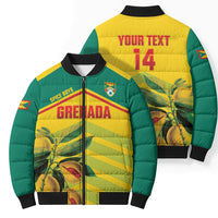 Grenada Football 2026 Custom Bomber Puffer Jacket Go Spice Boys Nutmeg Yellow Version