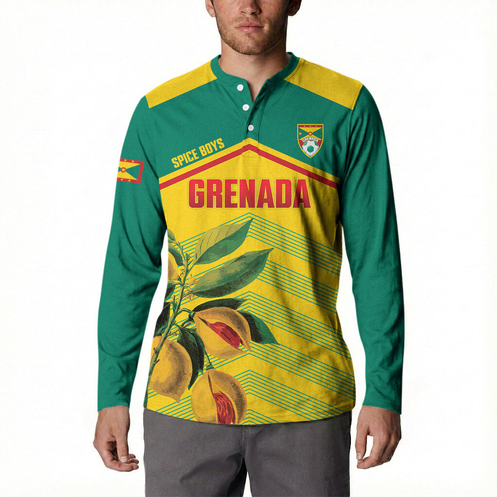 Grenada Football 2026 Custom Button Sweatshirt Go Spice Boys Nutmeg Yellow Version