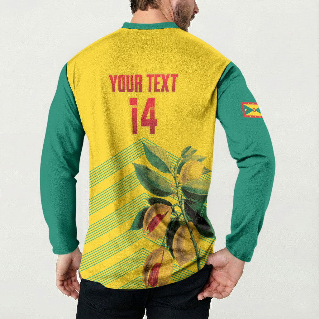 Grenada Football 2026 Custom Button Sweatshirt Go Spice Boys Nutmeg Yellow Version