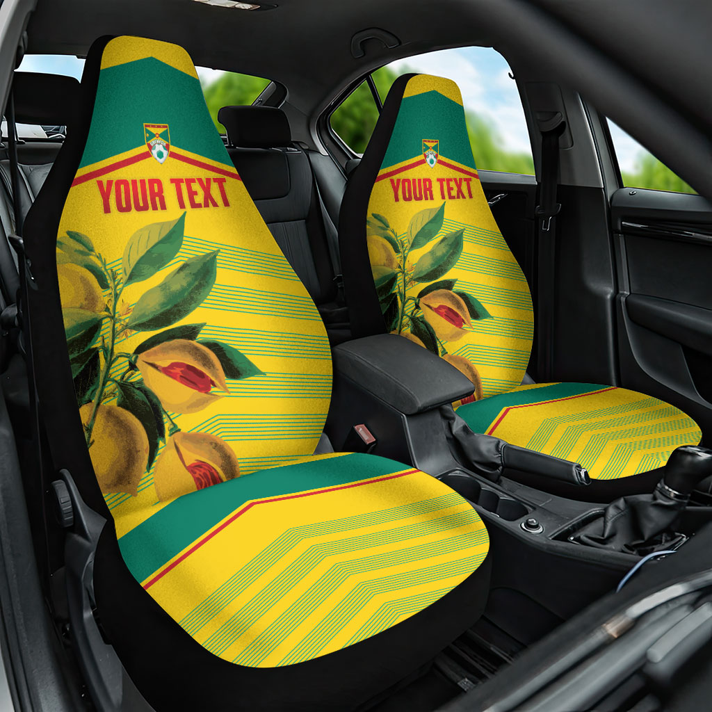Grenada Football 2026 Custom Car Seat Cover Go Spice Boys Nutmeg Yellow Version