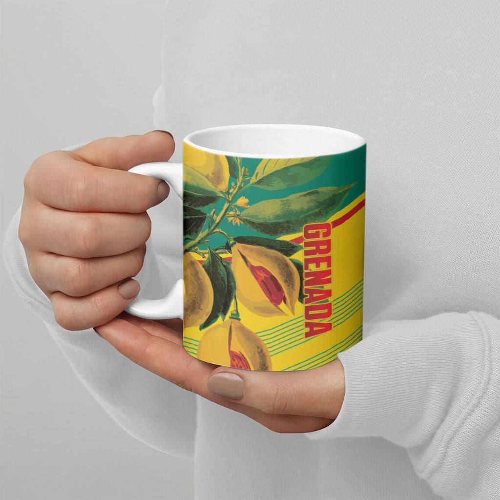 Grenada Football 2026 Custom Ceramic Mug Go Spice Boys Nutmeg Yellow Version