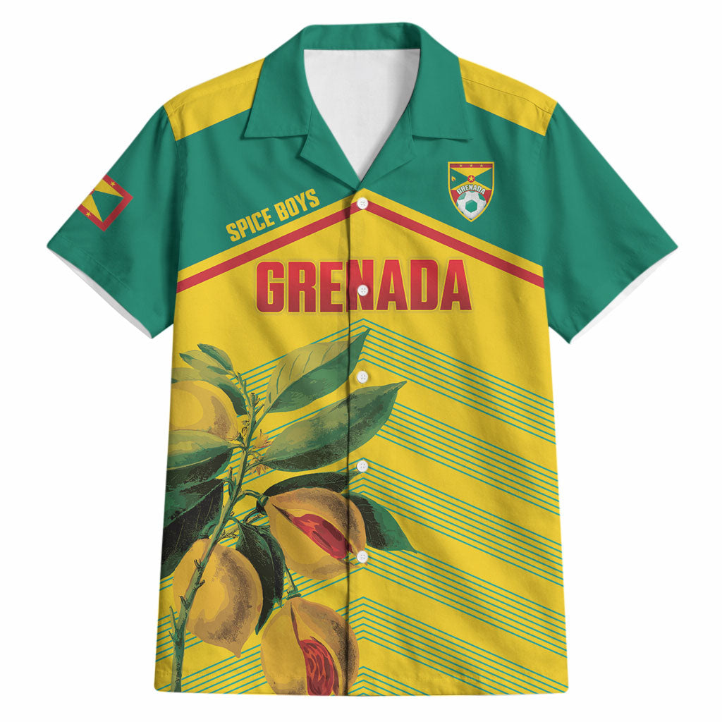 Grenada Football 2026 Custom Hawaiian Shirt Go Spice Boys Nutmeg Yellow Version