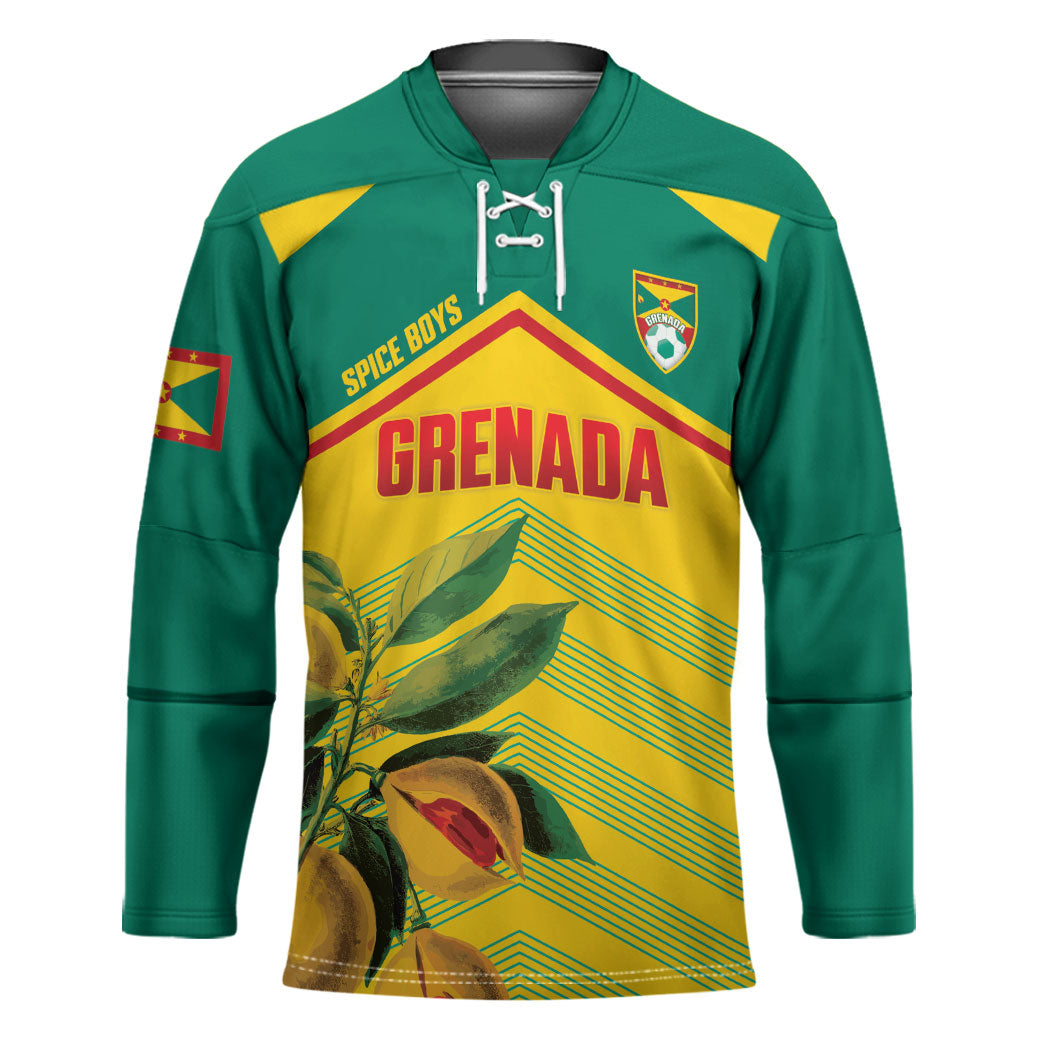Grenada Football 2026 Custom Hockey Jersey Go Spice Boys Nutmeg Yellow Version