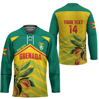 Grenada Football 2026 Custom Hockey Jersey Go Spice Boys Nutmeg Yellow Version