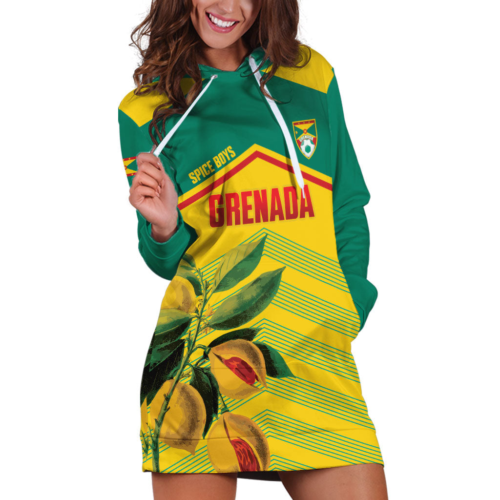 Grenada Football 2026 Custom Hoodie Dress Go Spice Boys Nutmeg Yellow Version