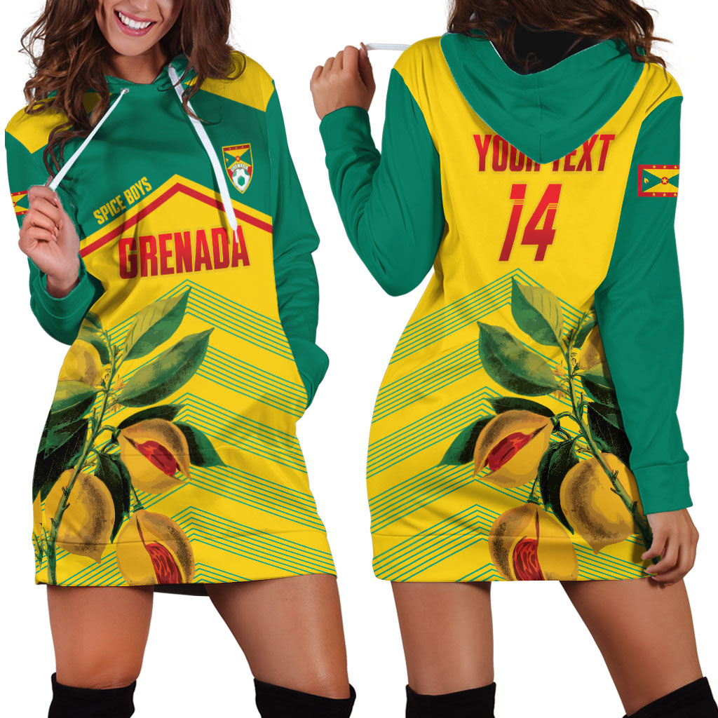 Grenada Football 2026 Custom Hoodie Dress Go Spice Boys Nutmeg Yellow Version