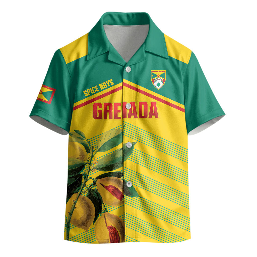 Grenada Football 2026 Custom Kid Hawaiian Shirt Go Spice Boys Nutmeg Yellow Version