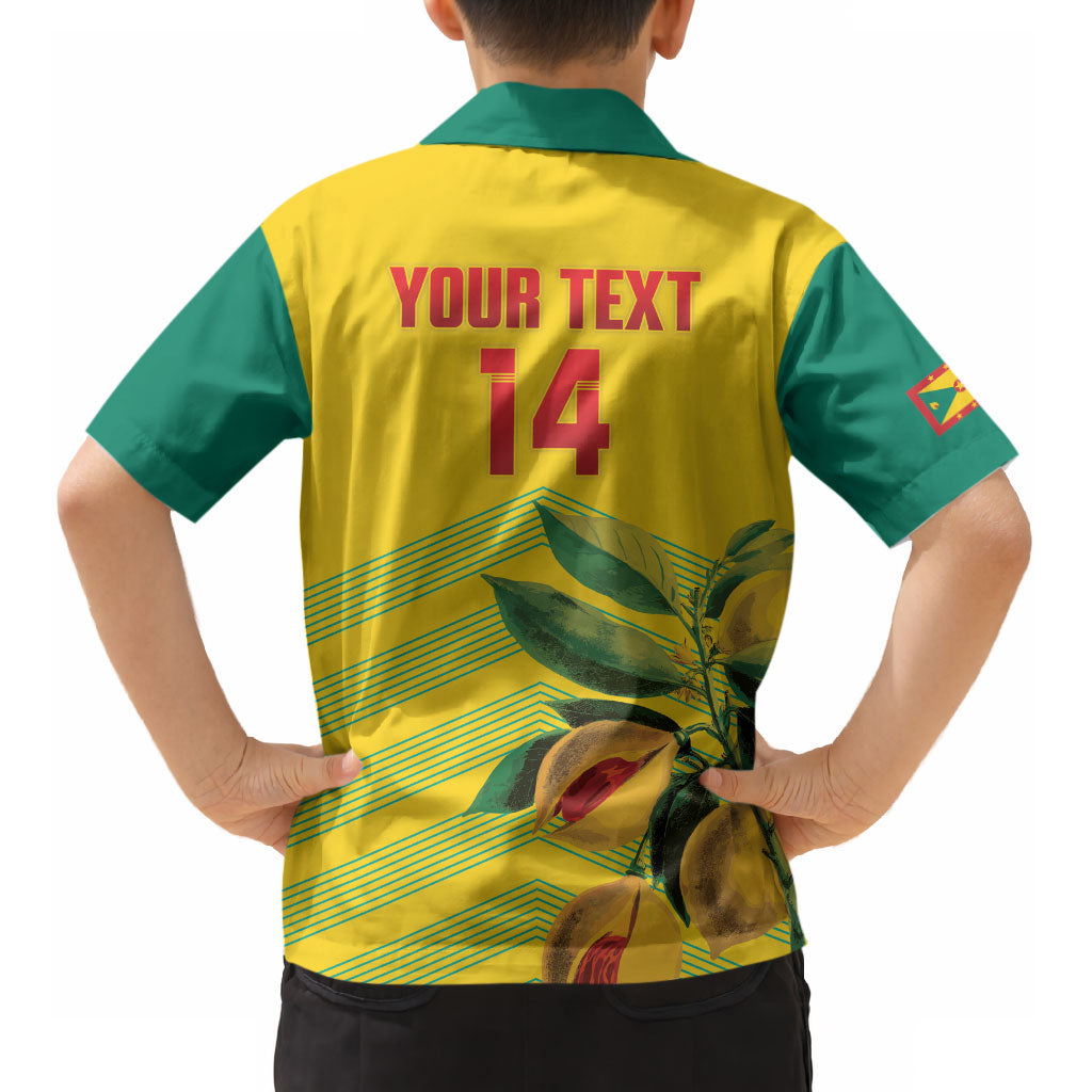 Grenada Football 2026 Custom Kid Hawaiian Shirt Go Spice Boys Nutmeg Yellow Version