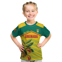 Grenada Football 2026 Custom Kid T Shirt Go Spice Boys Nutmeg Yellow Version