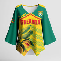 Grenada Football 2026 Custom Kimono Sleeve Blouse Go Spice Boys Nutmeg Yellow Version