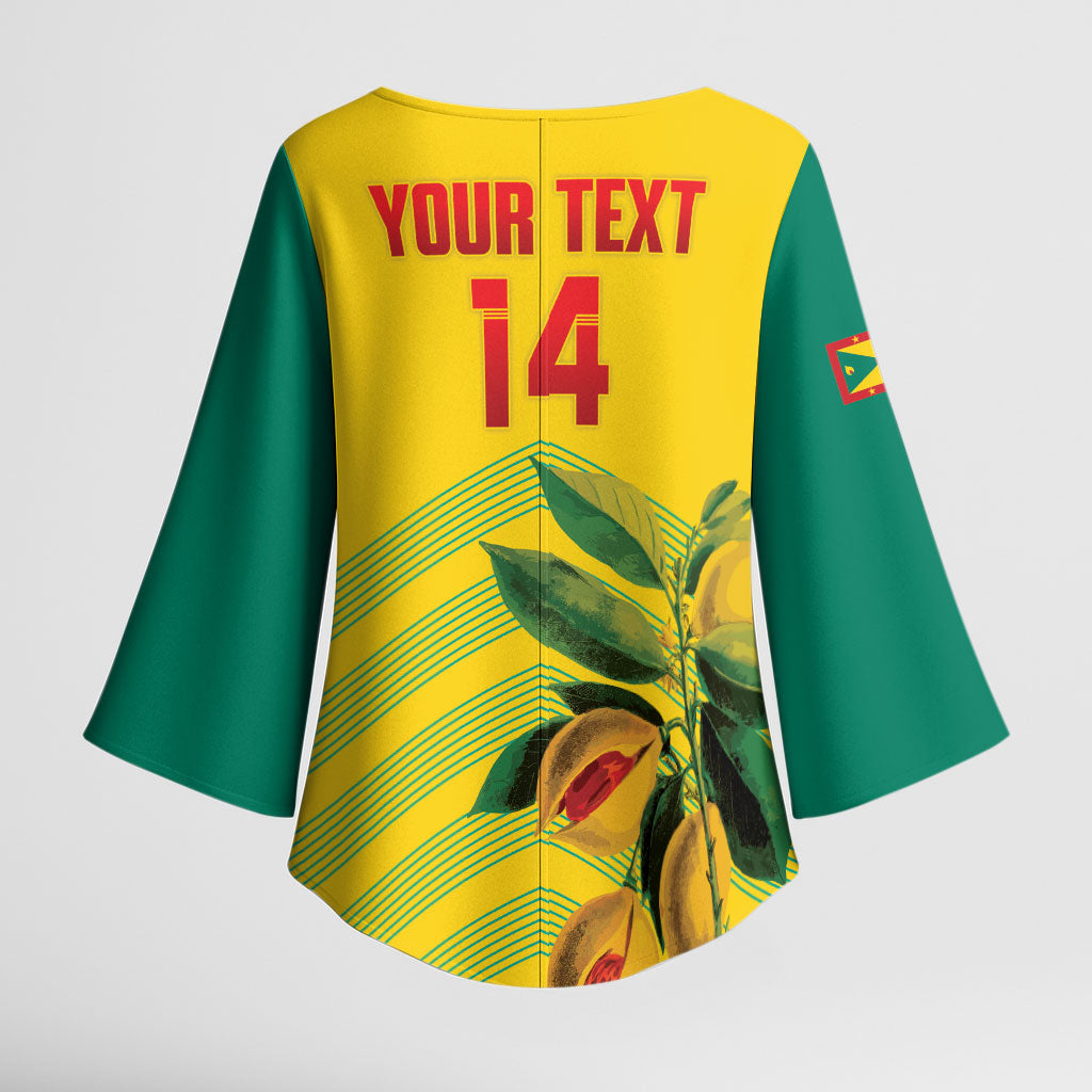 Grenada Football 2026 Custom Kimono Sleeve Blouse Go Spice Boys Nutmeg Yellow Version