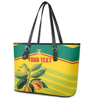 Grenada Football 2026 Custom Leather Tote Bag Go Spice Boys Nutmeg Yellow Version