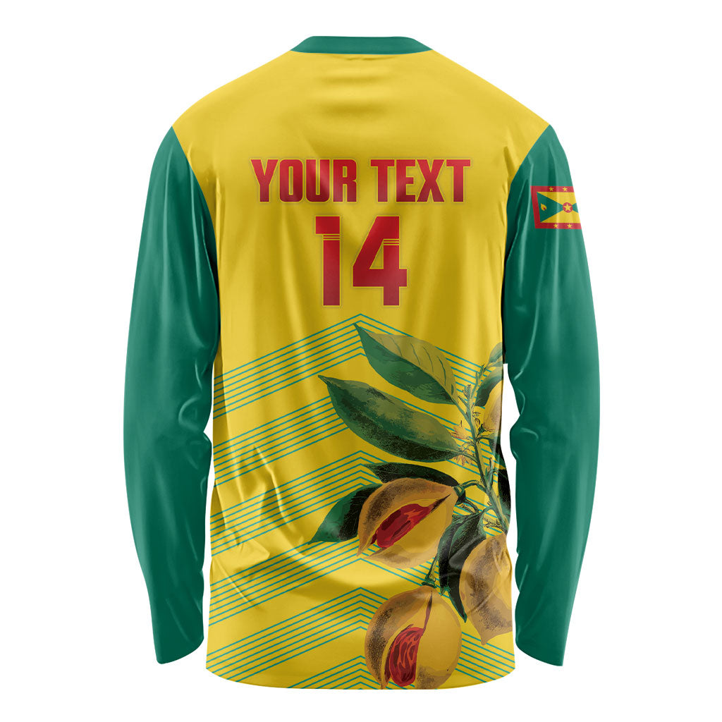 Grenada Football 2026 Custom Long Sleeve Shirt Go Spice Boys Nutmeg Yellow Version
