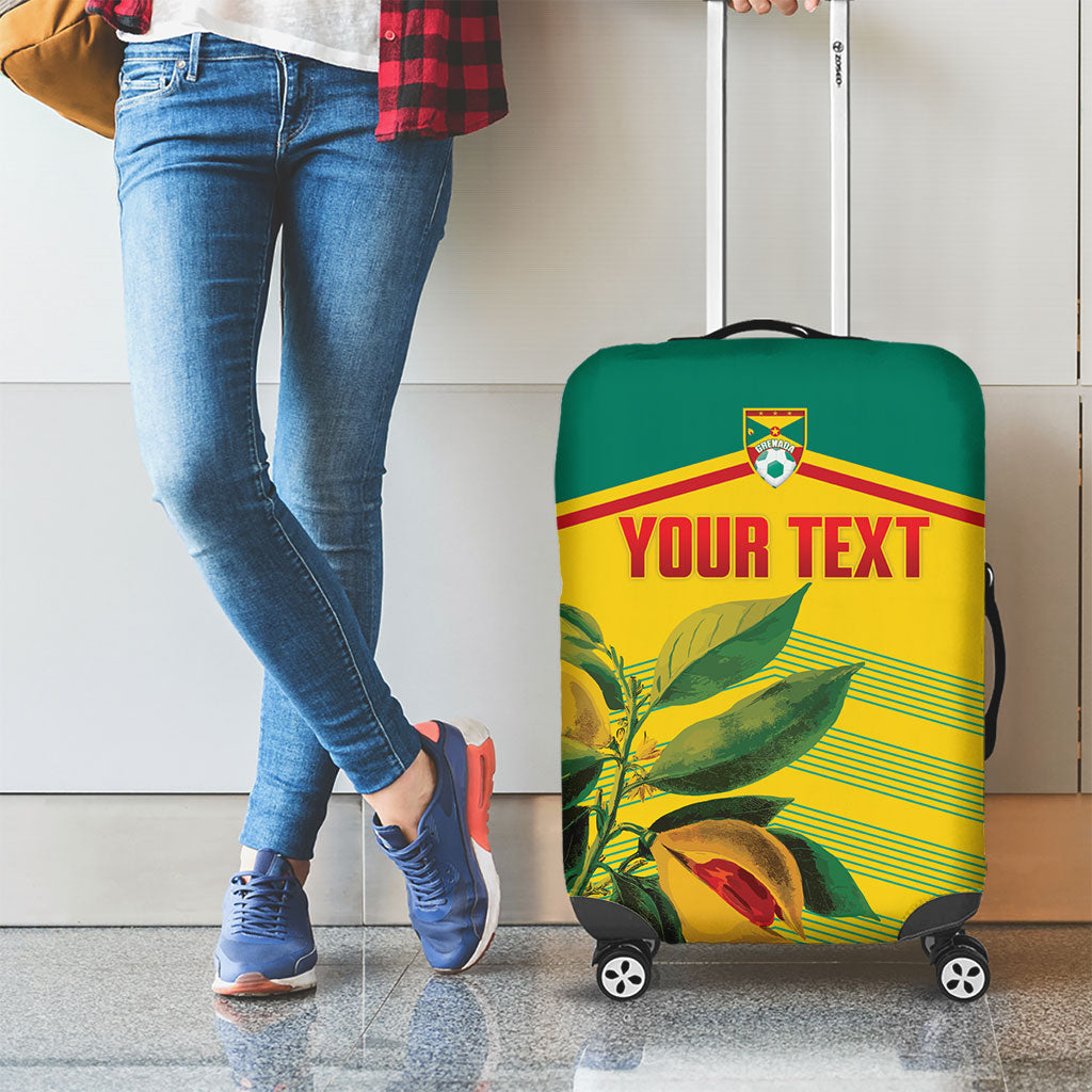 Grenada Football 2026 Custom Luggage Cover Go Spice Boys Nutmeg Yellow Version