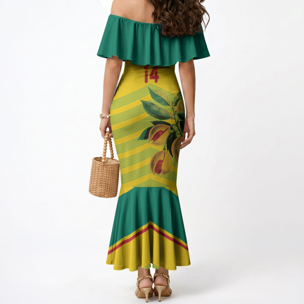 Grenada Football 2026 Custom Mermaid Dress Go Spice Boys Nutmeg Yellow Version
