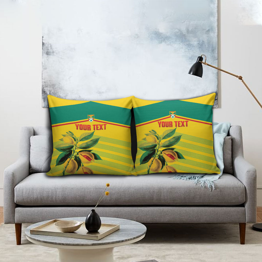 Grenada Football 2026 Custom Pillow Cover Go Spice Boys Nutmeg Yellow Version