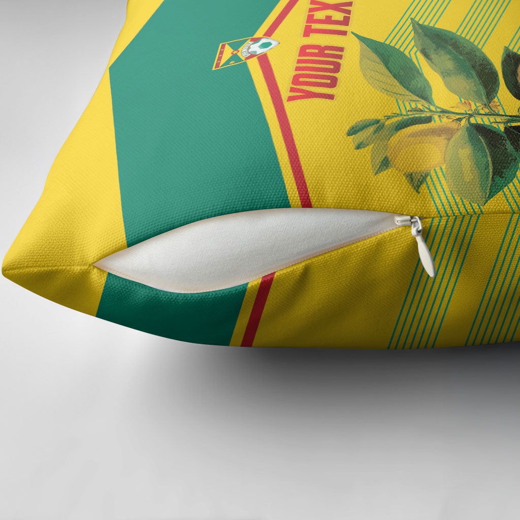 Grenada Football 2026 Custom Pillow Cover Go Spice Boys Nutmeg Yellow Version