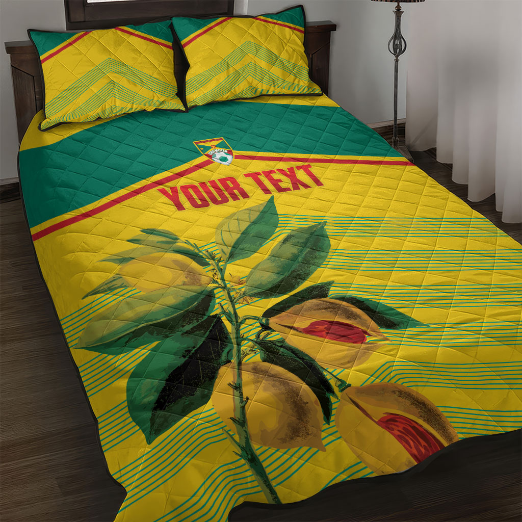 Grenada Football 2026 Custom Quilt Bed Set Go Spice Boys Nutmeg Yellow Version