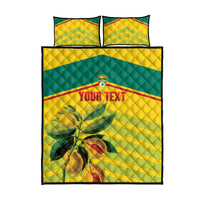 Grenada Football 2026 Custom Quilt Bed Set Go Spice Boys Nutmeg Yellow Version