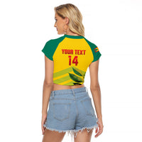 Grenada Football 2026 Custom Raglan Cropped T Shirt Go Spice Boys Nutmeg Yellow Version