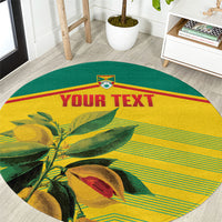 Grenada Football 2026 Custom Round Carpet Go Spice Boys Nutmeg Yellow Version