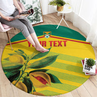 Grenada Football 2026 Custom Round Carpet Go Spice Boys Nutmeg Yellow Version