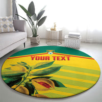 Grenada Football 2026 Custom Round Carpet Go Spice Boys Nutmeg Yellow Version