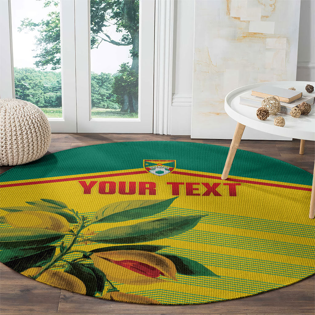 Grenada Football 2026 Custom Round Carpet Go Spice Boys Nutmeg Yellow Version