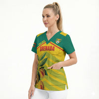 Grenada Football 2026 Custom Scrub Top Go Spice Boys Nutmeg Yellow Version