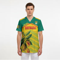 Grenada Football 2026 Custom Scrub Top Go Spice Boys Nutmeg Yellow Version