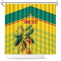 Grenada Football 2026 Custom Shower Curtain Go Spice Boys Nutmeg Yellow Version